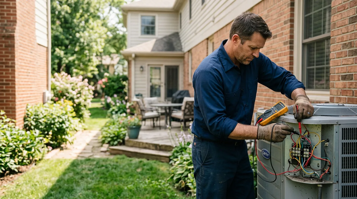 HVAC technician working near Valley Center, KS